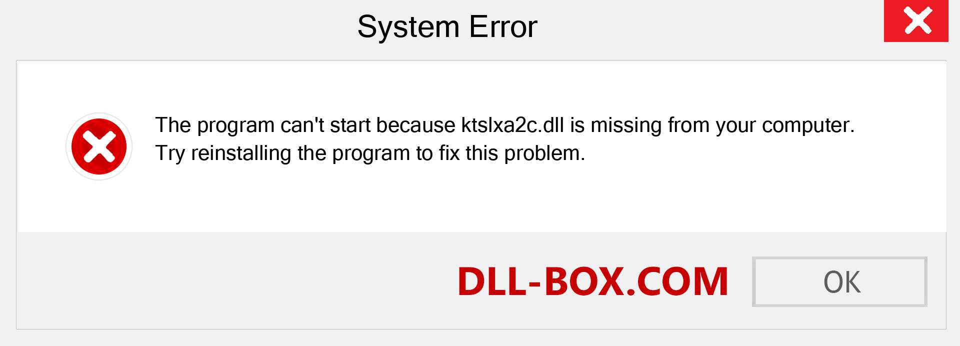  ktslxa2c.dll file is missing?. Download for Windows 7, 8, 10 - Fix  ktslxa2c dll Missing Error on Windows, photos, images